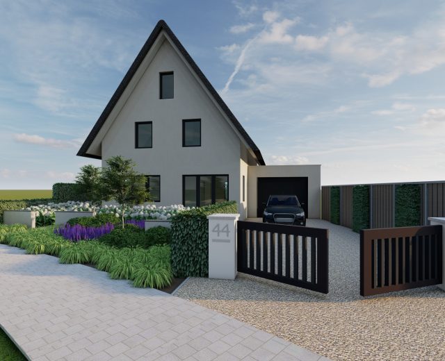 Luxe stalen tuinpoort