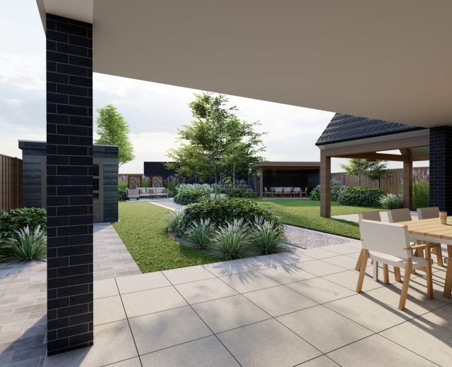 Modern landelijke tuin
