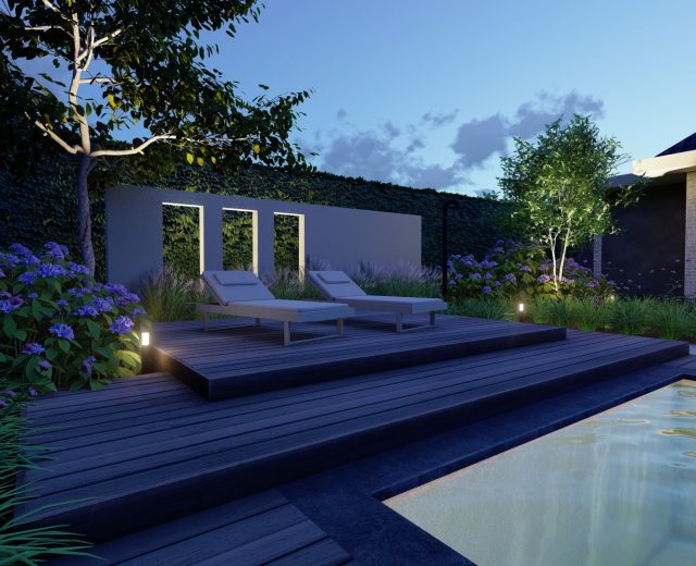 Wellnesstuin met tuinverlichting (2)