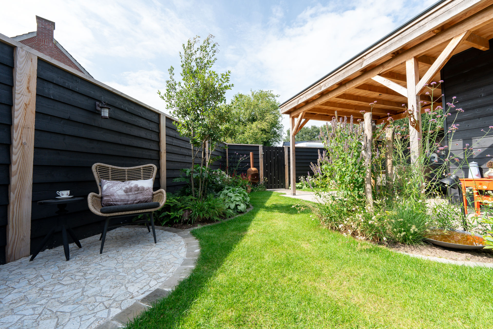 Kleine achtertuin